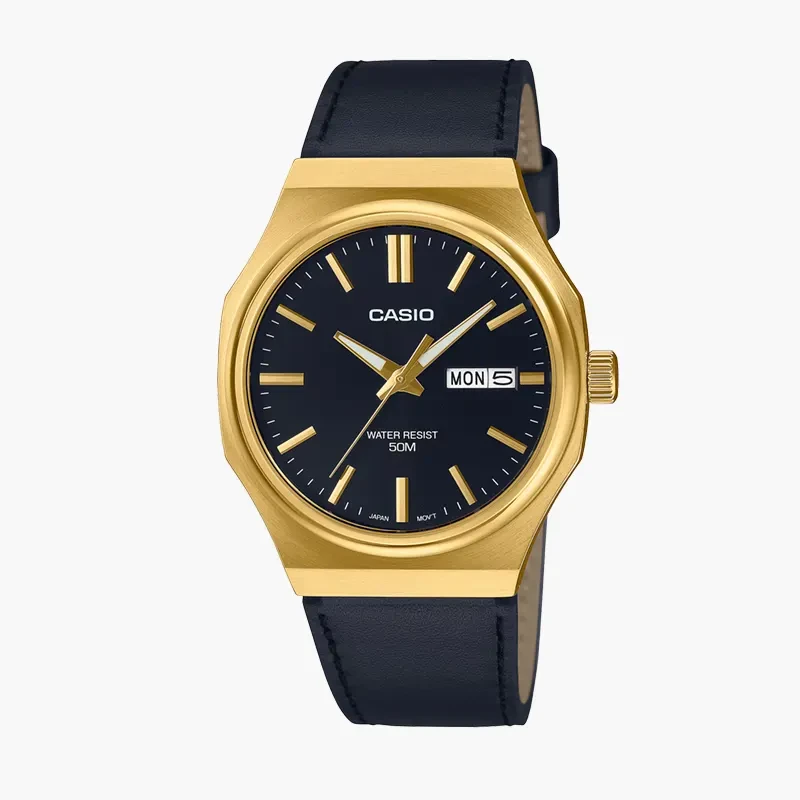 Casio MTP-E735GL-1AV Date Display Black Dial Men's Watch